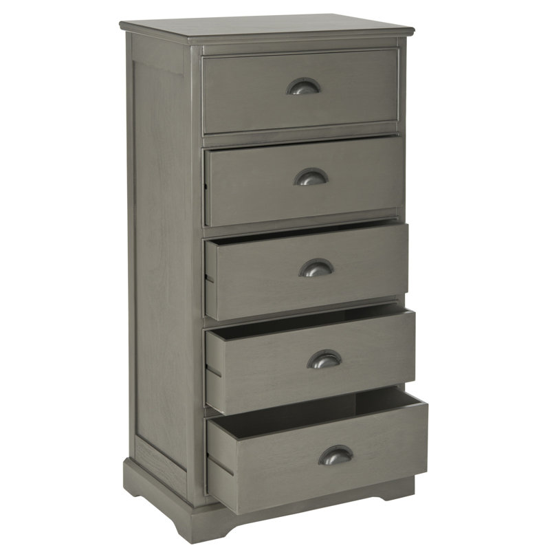 Prudence 23.5'' W 5 - Drawer Dresser, Grey