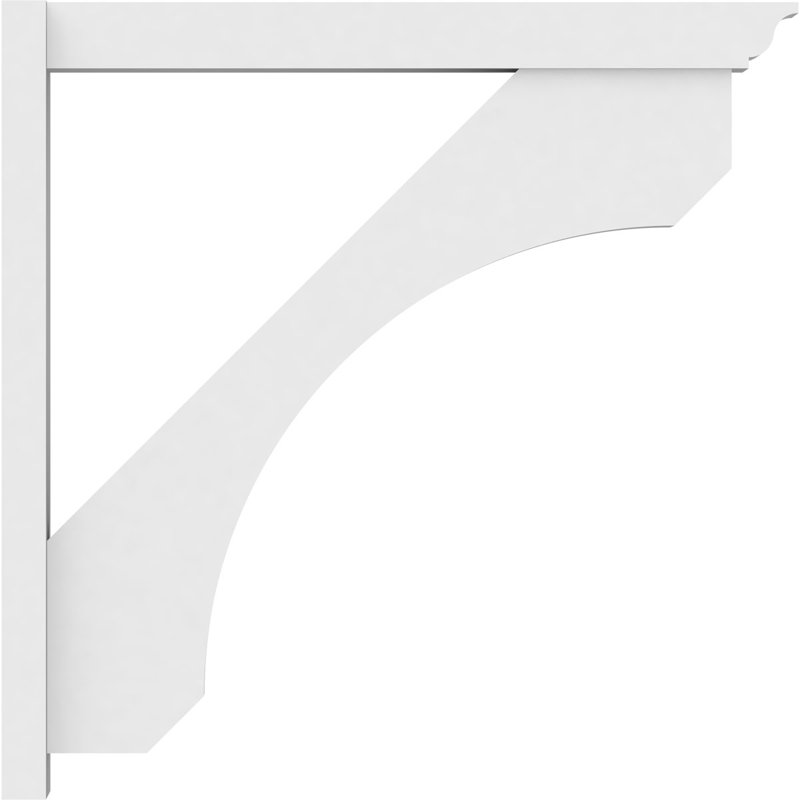 H 5 po x l 36 po x P 36 po H de style architectural en PVC avec extrémités traditionnelles, L 5 po, H 36 po x P 36 po