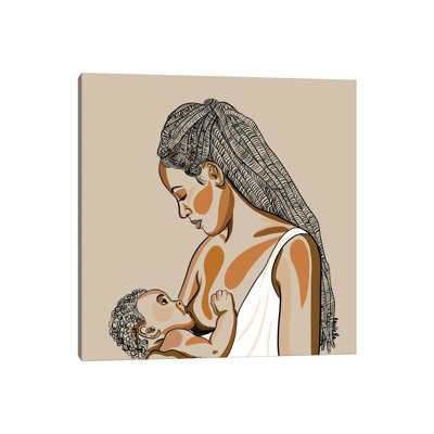 «Black Mothers Breastfeed I» par NoelleRx, impression sur toile tendue