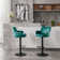 Adjustable Bar Stools with Backrest and Footrest, Set of 2