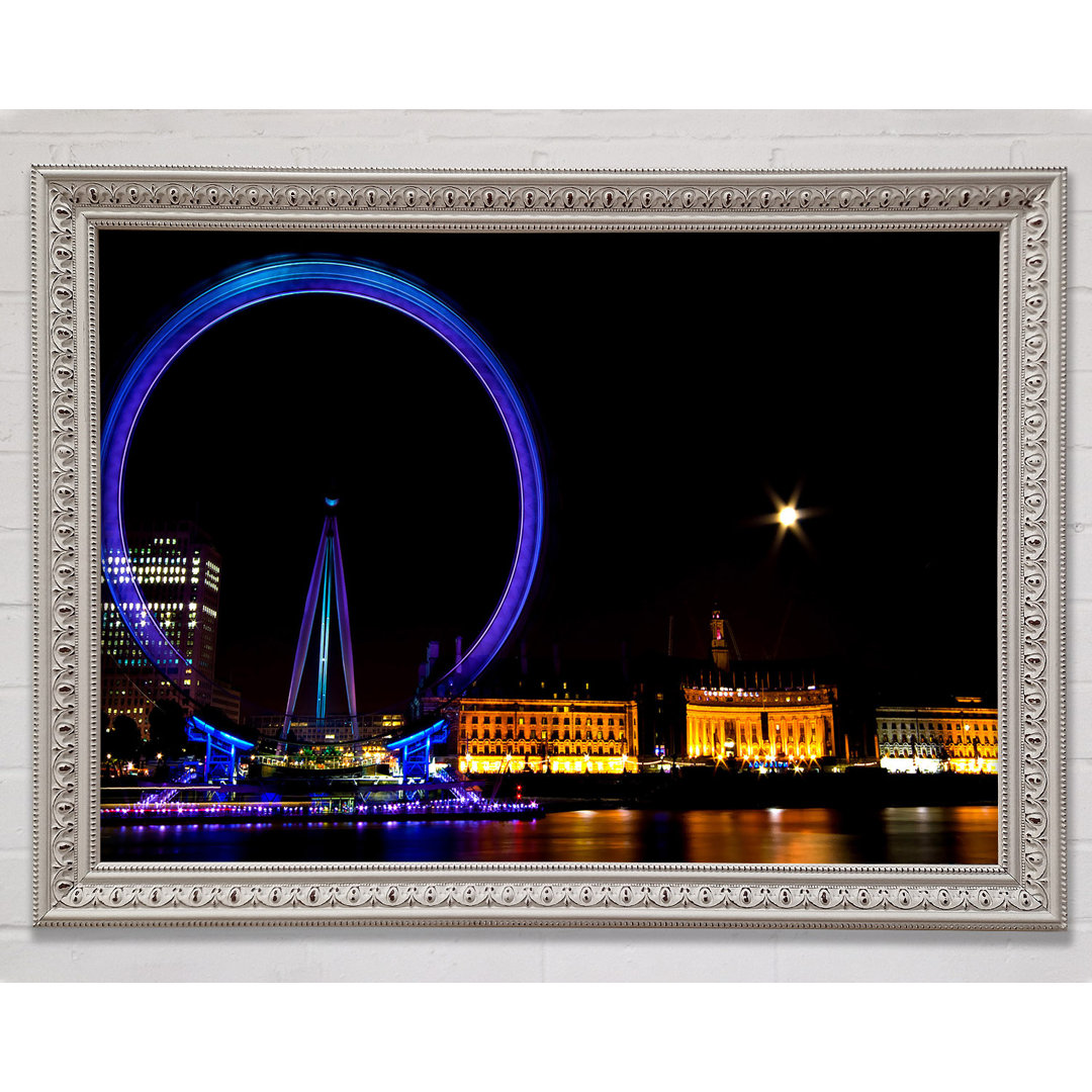 London Eye Blues In London - Einzelne Bilderrahmen Kunstdrucke