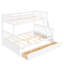 Lit superposé simple blanc avec tiroirs - Améliore l'organisation et le rangement de la chambre à coucher-1652289351