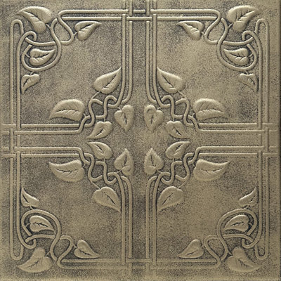 Tuile de plafond en polystyrène collé 1,6 pi x 1,6 pi Ivy Leaves