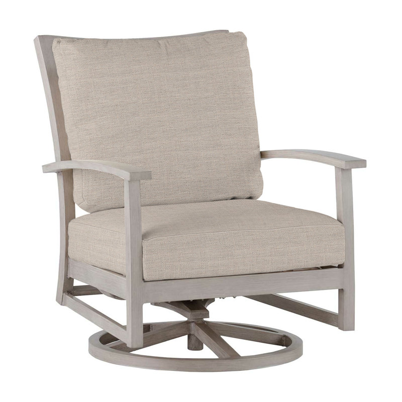 Charleston Patio Lounge Chair with Cushions, Oyster, Rollo Lace, Welt + Standard Fill