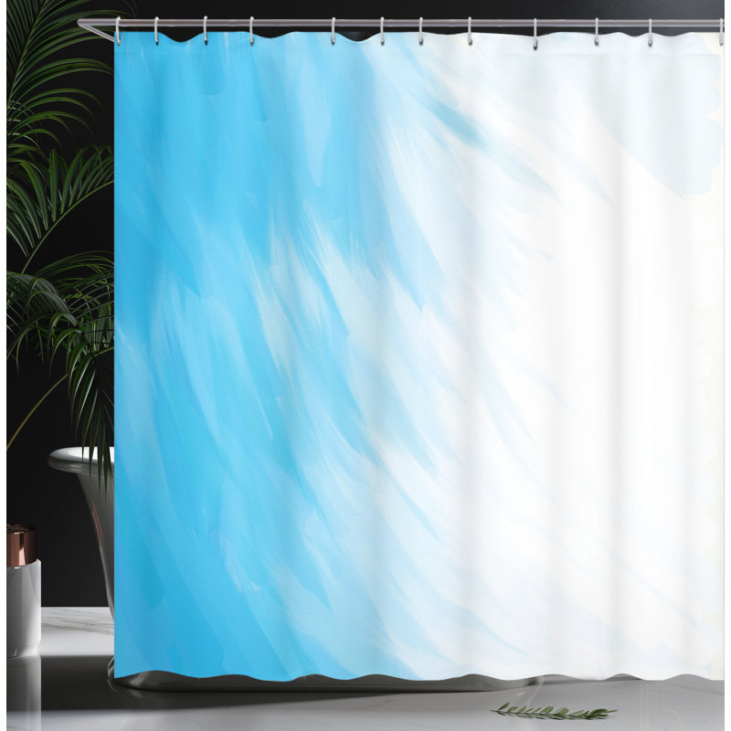Shower Curtain with Hooks Included, 70" H x 69" W