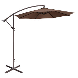 Lagunas Cantilever Umbrella - 10' Offset Outdoor Patio Umbrella with Tilt and Vented Canopy for Deck, Backyard, or Pool by Villacera