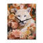 White Tiger Floral Mix I - Horloges murales animaux-1648842290