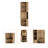 5 Living Room Bar Cabinet - Functional And Elegant 18.5 X 70.8 Inches Dimensions Corner With 5 Shelves Enhance Decor Natural Wood, 8 Wine Bottle Slots-244978645