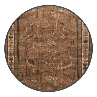 Tapis brun turc lavable à la machine