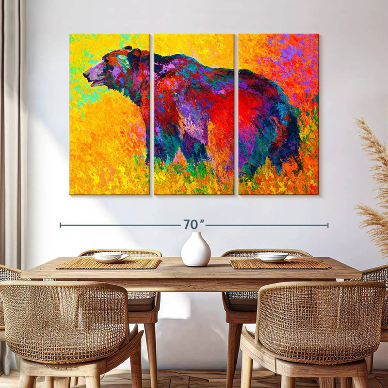 Brampt Into The Wind Grizz, 42" H x 65" W