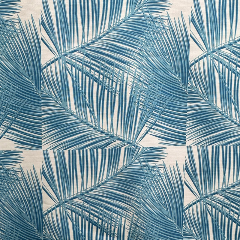 Mykonos Fabric | Outdoor Floral Fabric | Upholstery Fabric, Azure