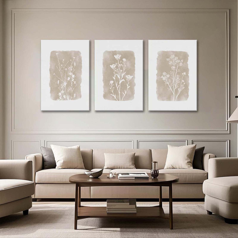 3 Piece Wrapped Canvas Print, 60 cm H x 40 cm W