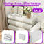 Commode 6 tiroirs en bois d'ingénierie sans poignée avec rangement large et sécurité anti-basculement-377697359
