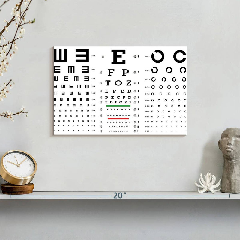 Alcaraz Vision Test Charts, 8" H x 12" W