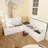 Entryway L-Shaped Shoe Bench With Storage Space And Upholstery