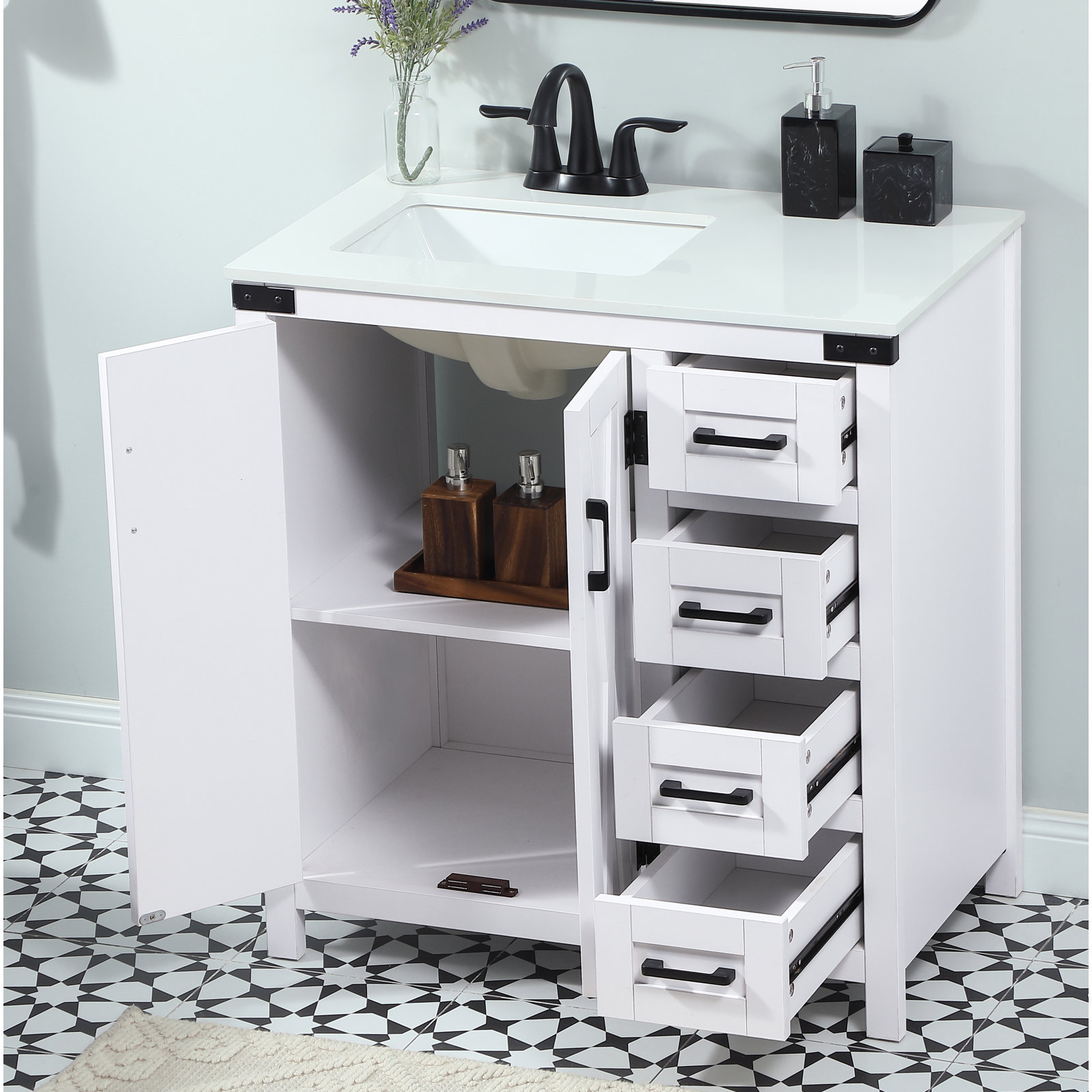 Slayton 32'' Single Bathroom Vanity, White