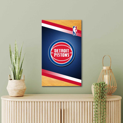 "Detroit Pistons NBA", impression sur toile - équipe de basketball sous licence officielle - prête à être accrochée