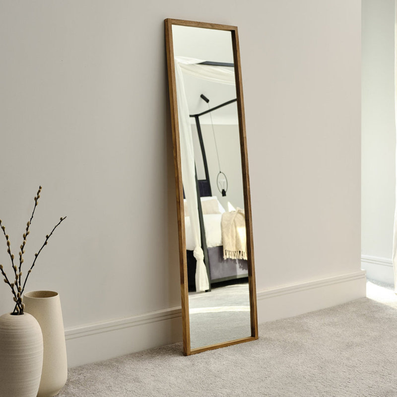 Lanare Solid Wood Rectangle Wall Full Length Mirror