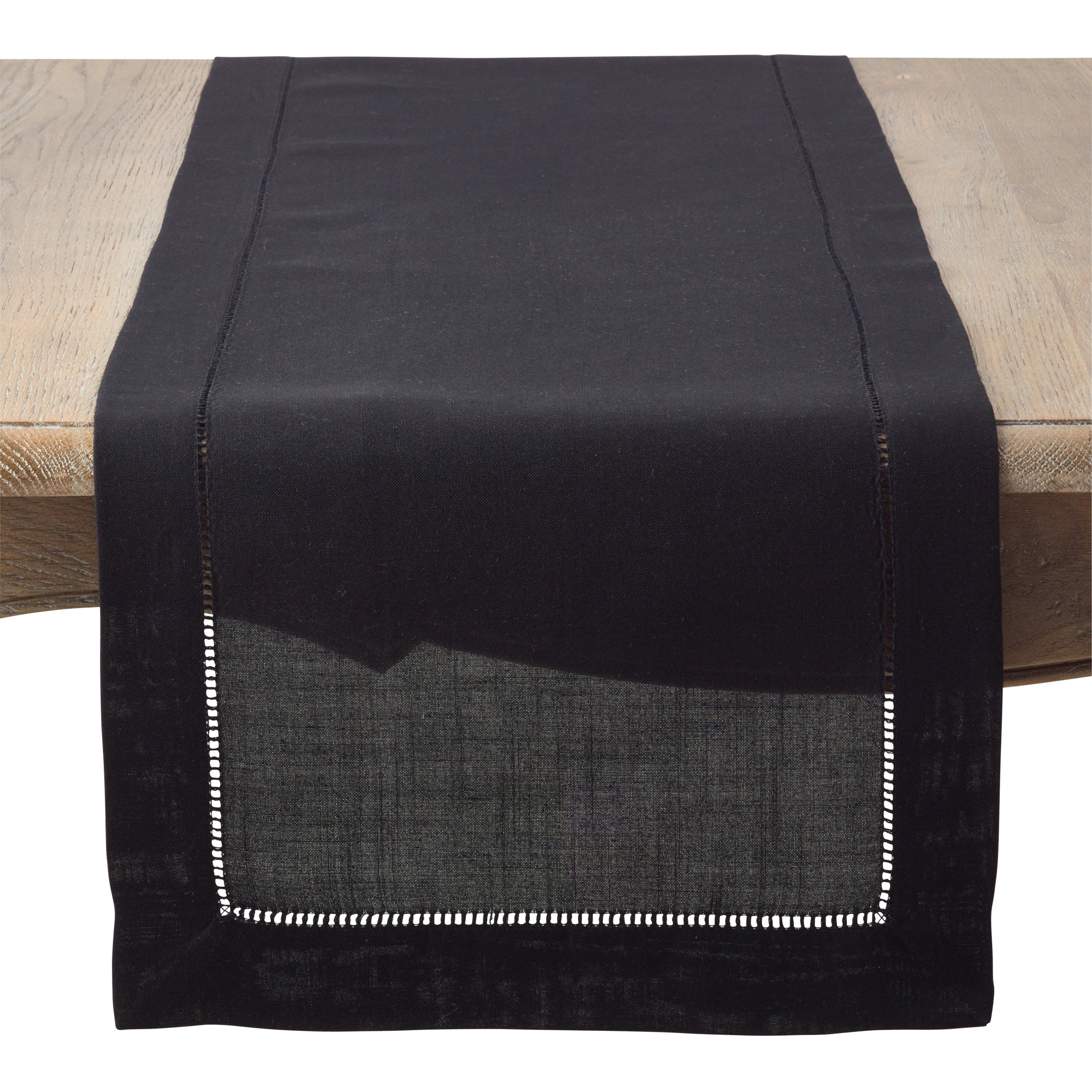 Emmeline Table Runnner, 72" L x 16" W, Black