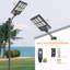 Paquet de 6 lumières solaires d'extérieur imperméables, lumières de sécurité à DEL super brillantes de 20000LM avec capteur de mouvement et télécommande, lumières crues solaires pour le jardin