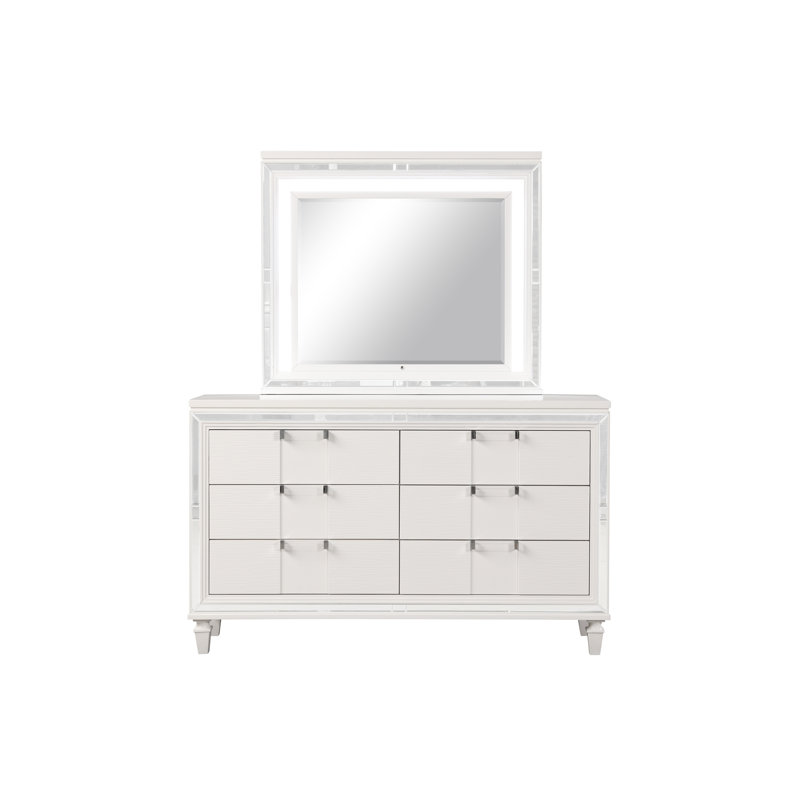 Commode Genoa G05790-D (sans miroir), blanc scintillant