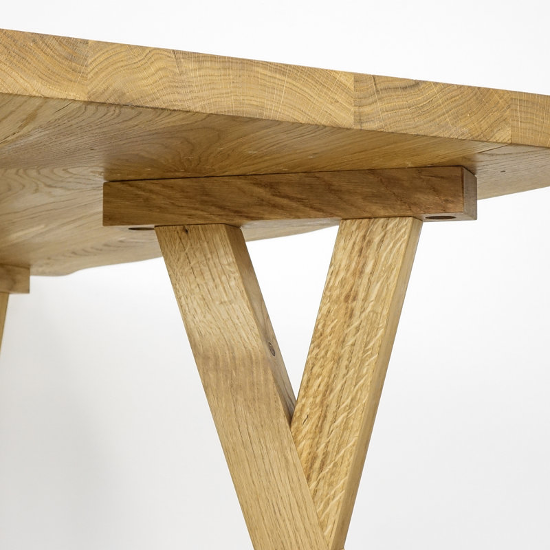 Uppingham Oak Solid Wood Dining Table, 80cm W x 200cm L