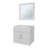2-Door White Bathroom Vanity With Sink, Mirror And Floating Feature - 21 Inches High, 24 Wide, Particle Board, Versatile Layout Sink Brightens Space, Style-1095315135