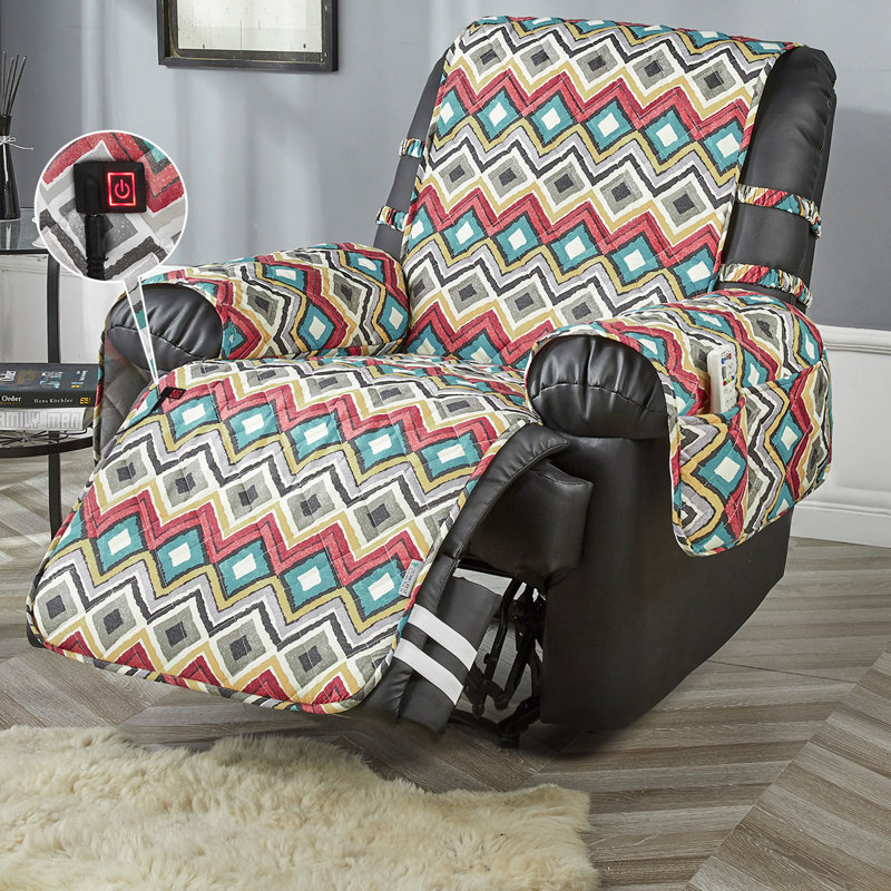 T-Cushion Recliner Slipcover, 243.8cm H x 63.5cm W x 50.8cm D, Indigo 