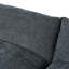 Canapé modulaire gris foncé 115,5 po avec revêtement en polyester durable