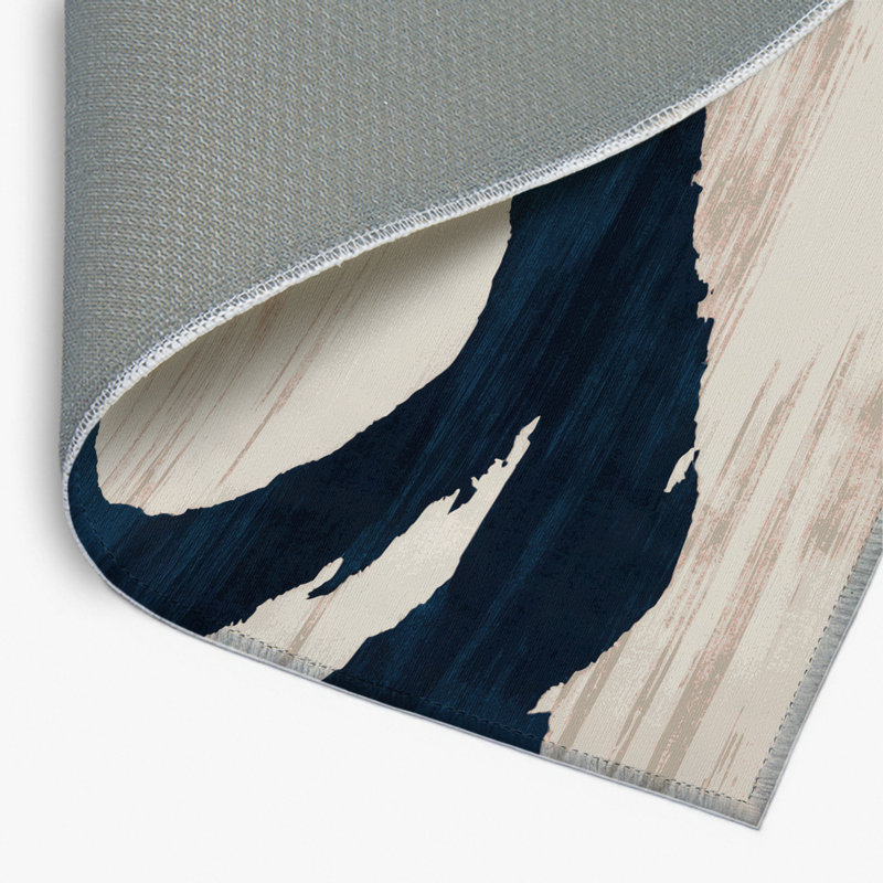 Tapis intérieur et extérieur bleu Watercolor, Rectangulaire 2 pi x 3 pi