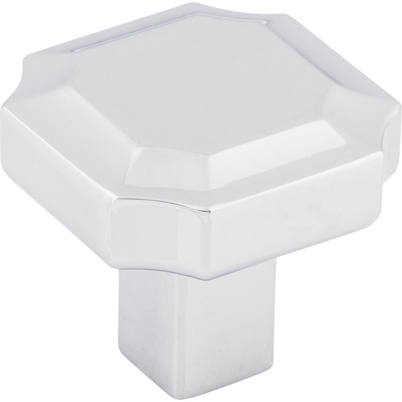 Davenport 1 1/4" Length Geometric Knob, Polished Chrome