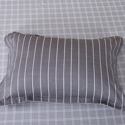 Bernete Satin Striped Duvet Cover Set with Pillowcases
