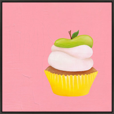 Apple Cupcake by Katy Montica - Framed Wall Art