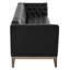 Canapé spacieux 3 places de 201 cm (79,1 pouces), style Chesterfield en cuir PU noir, design moderne pour la maison-1584151165