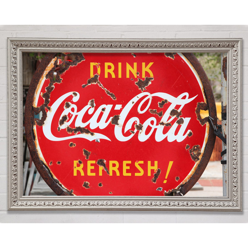 Drink Coca Cola - Single Picture Frame Print, 21cm H x 29.7cm W