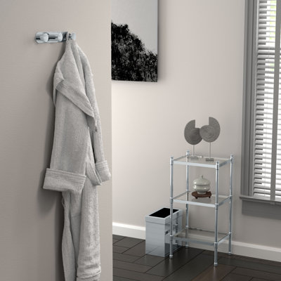 Crochet mural Glamour pour salle de bain, cuisine, chambre à coucher | Serviette, peignoir, manteau, support à chapeau avec 3 crochets