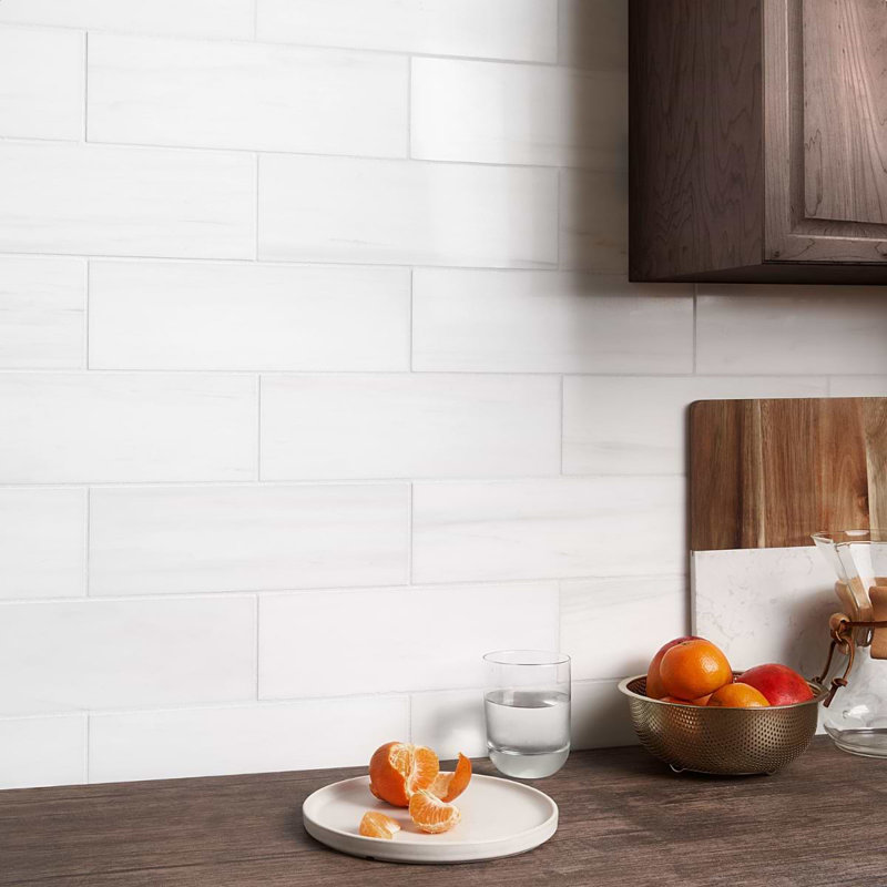 Bianco Dolomite 4x12 Polished Marble Subway Tile