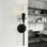 Applique murale moderne avec abat-jour en verre transparent, luminaire mural minimaliste, homologué UL pour une utilisation intérieure, parfaite pour la salle de bain, la chambre à coucher, le salon et le couloir