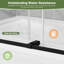 Porte de douche double coulissante 60 po x l 74 po x H 60 po, verre trempé 8 mm, eau, solution de salle de bain l, H, noir, bon fonctionnement, décoration