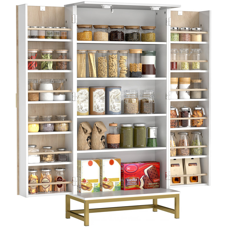 Armoire de rangement 47 po avec 12 tablettes de porte