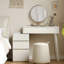 Bureau en bois blanc sans miroir 80Cm