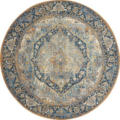 Blue Nosara Indoor/Outdoor Traditional Rug