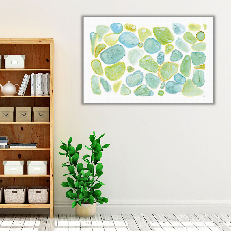 «Seaglass Abstract», reproduction d'art sur toile, H 32 po x l 48 po