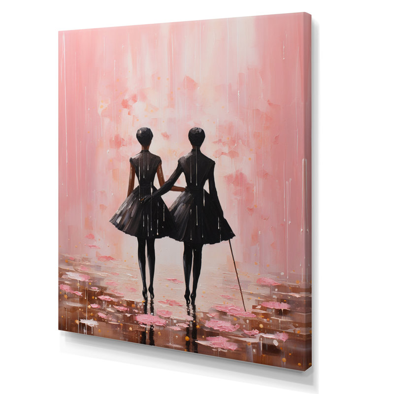 Danse de ballet rose III - impression, H 40 po x l 30 po x P 1,5 po, Toile tendue