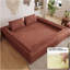 Canapé-lit avec coussin rectangulaire et coussins, fauteuil convertible, canapé de plancher et matelas de couchage, canapé-lit pliant en mousse à mémoire de forme pour chambre à coucher, orange