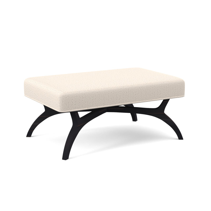 Ansel Upholstered Bench, Vintage Ebony, Venice Ivory