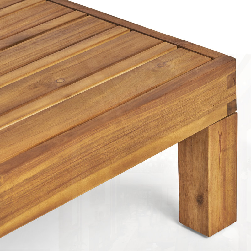 Table basse d'extérieur, Teck