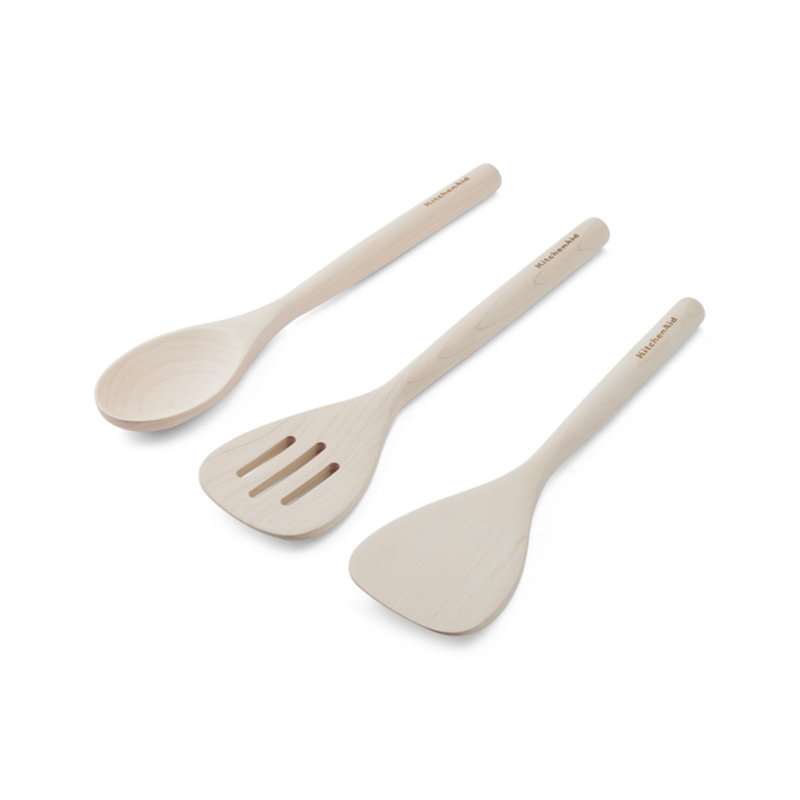 Kitchenaid Maple 3 Piece Turner And Spoon Tool Set