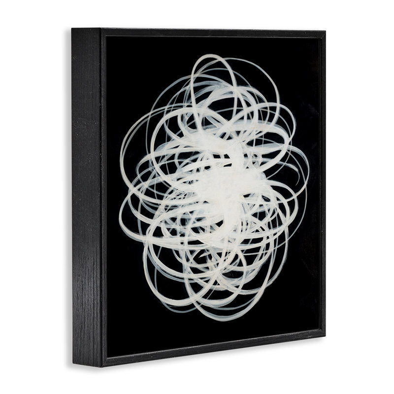 Giclée sur fond noir, art chaotique, par KC Haxton, Giclée encadrée noir minuit, H 24 po x l 24 po