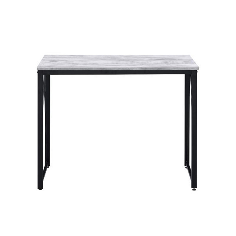 Divulge and black writing desk, Antique White, 28" H x 35" W x 18" D
